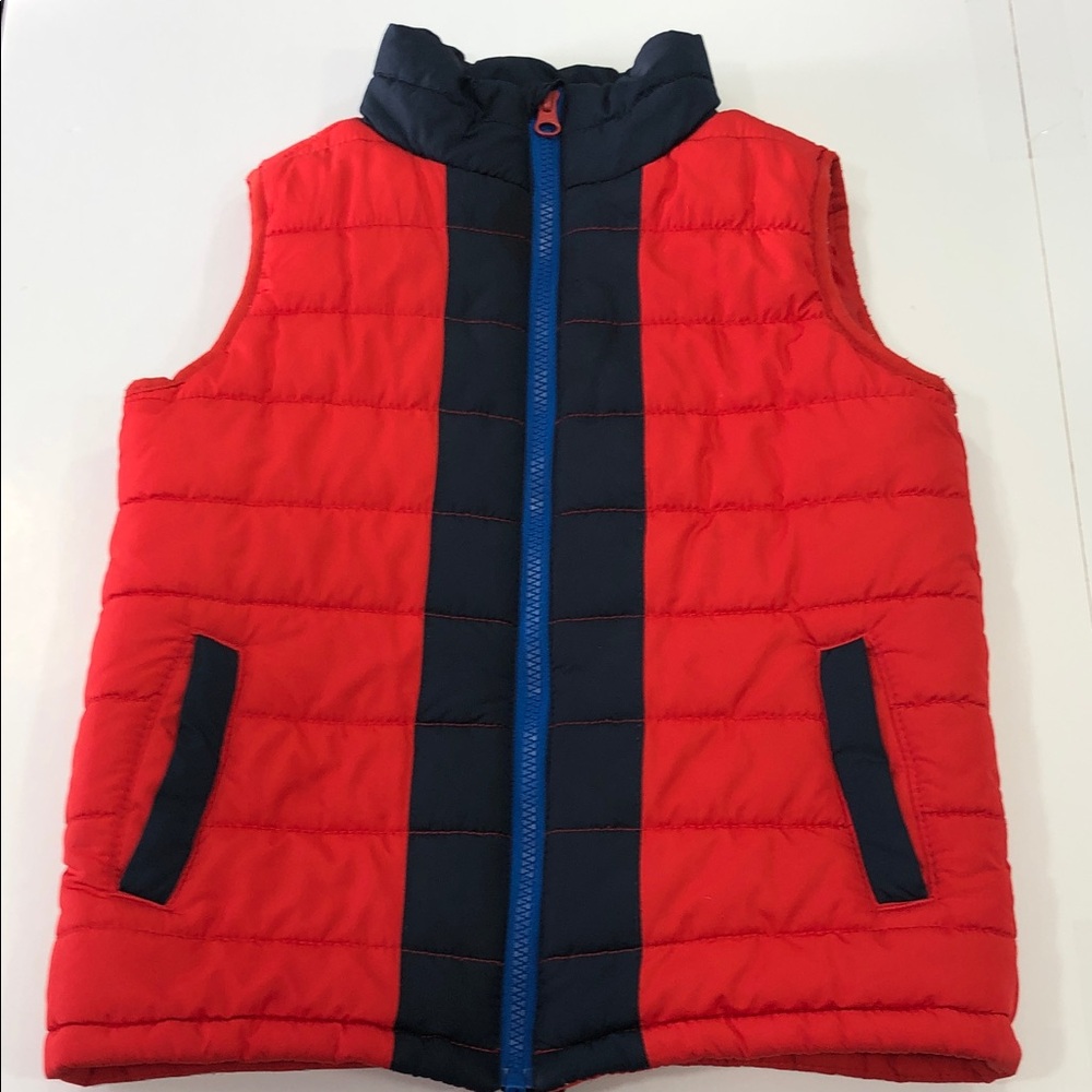 Joe Fresh Puffer Vest – Kids Size Small (6) – Red & Navy